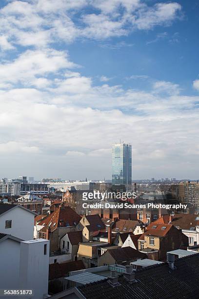 brussels skyline, belgium - brussels skyline stock pictures, royalty-free photos & images
