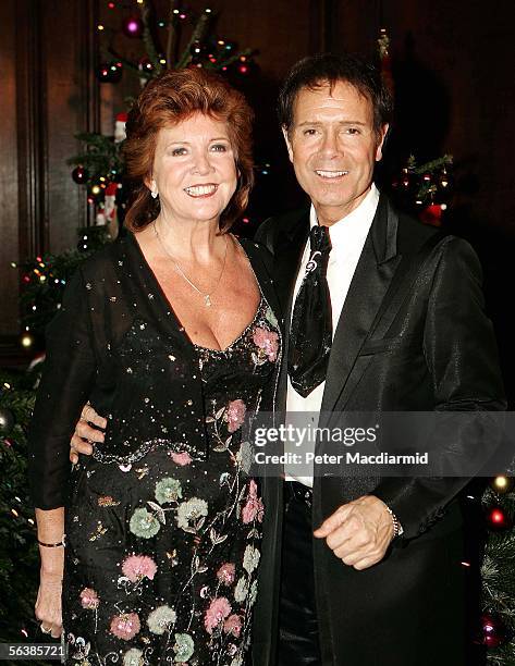 Cilla Black attends the Christmas Celebration at Hampton Court Palace hosted by Sir Cliff Richard , the annual fundraising dinner in aid of the Cliff...