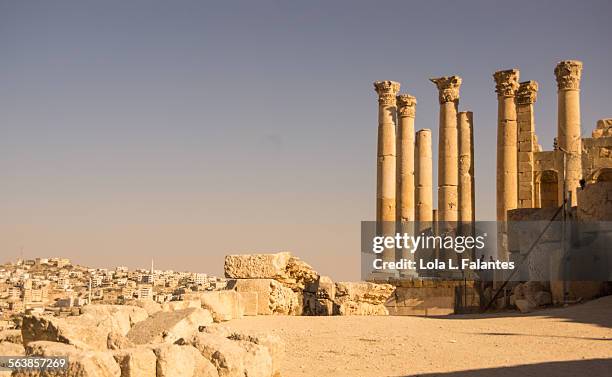 remains of jerash - roman decapolis city - fotografias e filmes do acervo