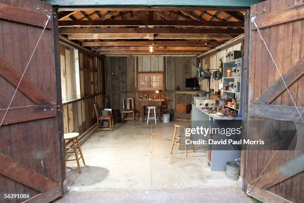 The newly renovated HP garage on Addison Avenue is seen December 8, 2005 in Palo Alto, California. In 1939 Bill Hewlett and Dave Packard started...