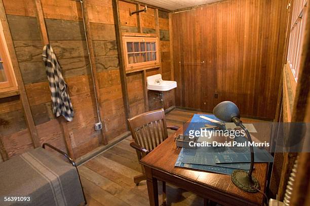 The newly renovated shed where Dave Packard stayed on Addison Avenue is seen December 8, 2005 in Palo Alto, California. In 1939 Bill Hewlett and Dave...