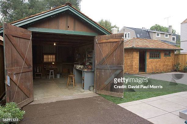 The newly renovated HP garage and shed , where Dave Packard stayed, on Addison Avenue are seen December 8, 2005 in Palo Alto, California. In 1939...