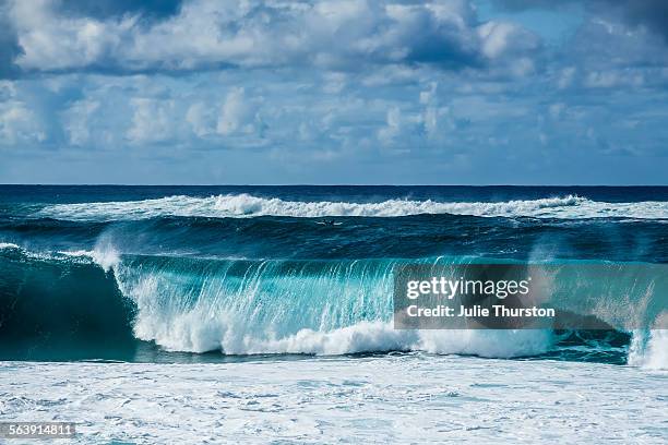 surf's up - tube wave stock pictures, royalty-free photos & images