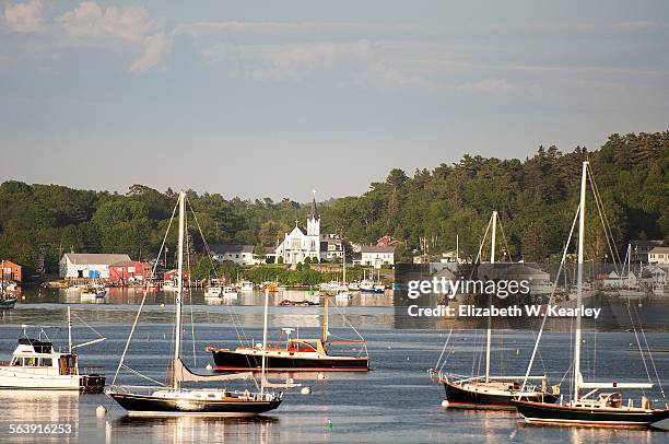 sailing - boothbay harbor stock pictures, royalty-free photos & images