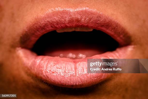 lips close-up - andres ruffo stock-fotos und bilder