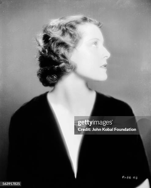 Portrait of actress Frances Dee wearing a low-cut top, for Paramount Pictures, 1930.