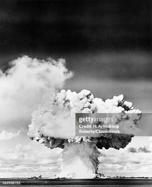 1940s 1950s ATOMIC BOMB EXPLOSION MUSHROOM CLOUD