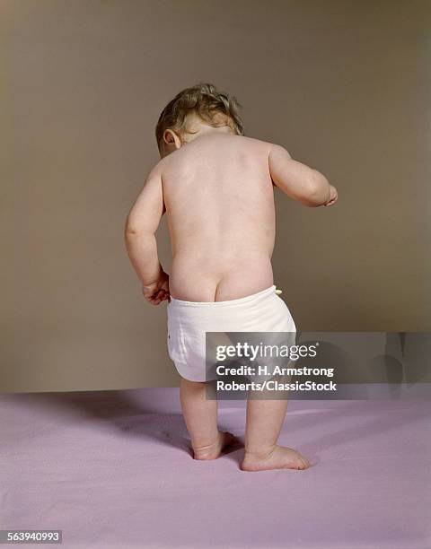 1960s BABY WITH DROOPY DIAPER