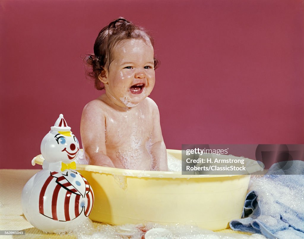 1960s CRYING BRUNETTE BABY...