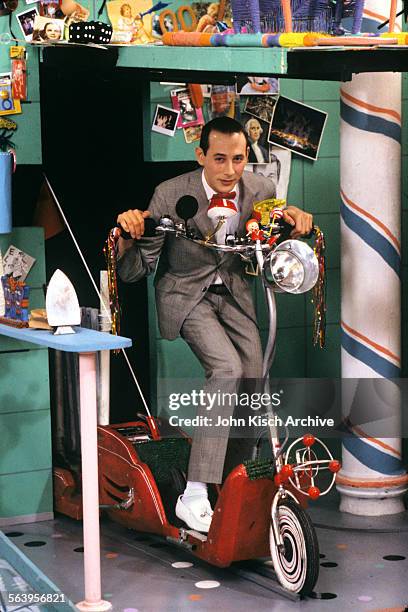 Publicity still from 'Pee Wee's Playhouse' , a children's television show starring Paul Reubens, 1986.