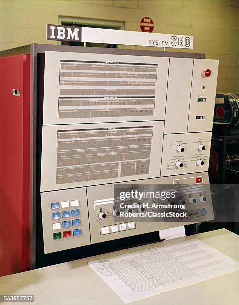 1960s CONTROL PANEL OF IBM 360 DATA SYSTEM COMPUTERS