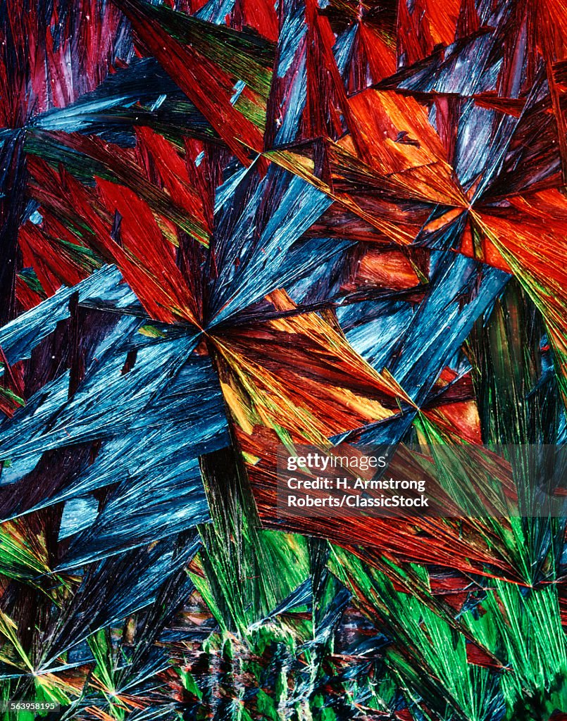 ABSTRACT ORANGE BLUE GREEN...