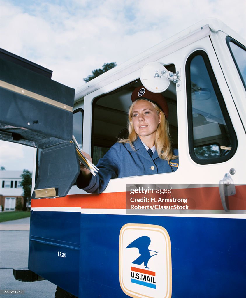 1970s FEMALE MAIL CARRIER...