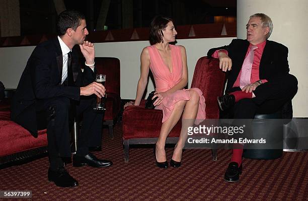 Actors Matthew Goode, Emily Mortimer and Brian Cox attend the Variety Screening Series of "Match Point" at the Arclight Theaters on December 8, 2005...