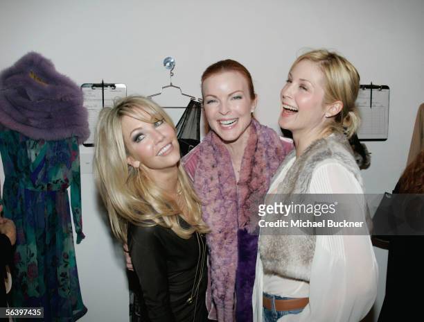 Actresses Heather Locklear, Marcia Cross and Kelly Rutherford attend the L'Oreal Paris Presents "As Seen in... Harper's Bazaar" at the Lindbrook...