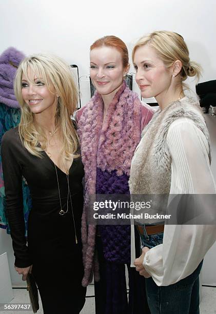 Actresses Heather Locklear, Marcia Cross and Kelly Rutherford attend the L'Oreal Paris Presents "As Seen in... Harper's Bazaar" at the Lindbrook...