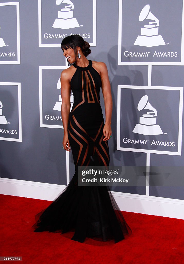 LOS ANGELES, CA - February 10, 2013 Kelly Rowland arrives for the 55th Annual GRAMMY(R) Awards at ST