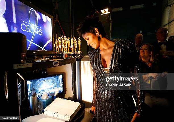 February 24, 2013 Halle Berry backstage at the 85th Annual Academy Awards on Sunday, February 24, 2013 at the Dolby Theatre at Hollywood & Highland...