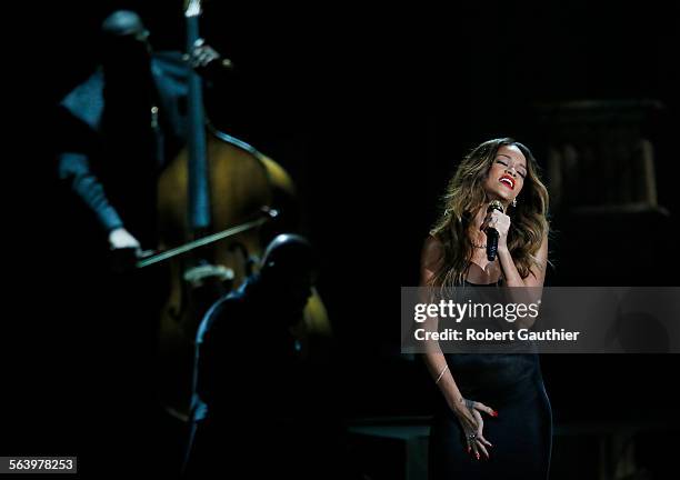 February 10, 2013 Rihanna performs at the 55th Annual GRAMMY Awards at STAPLES Center in Los Angeles, CA. Sunday, February 10, 2013. Pre-telecast...