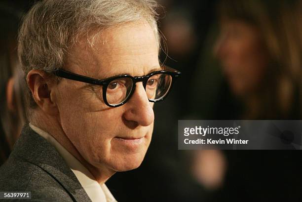 Writer/director Woody Allen arrives at the premiere of DreamWorks' "Match Point" at the Los Angeles County Museum of Art on December 8, 2005 in Los...