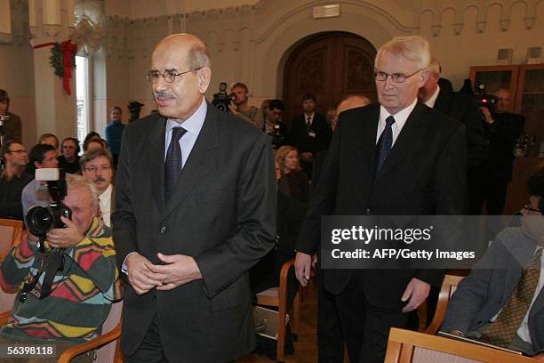 The 2005 Nobel Peace Prize Laurate, Director General of the International Atomic Energy Agency , Mohamed Elbaradei , and the chairman of the...