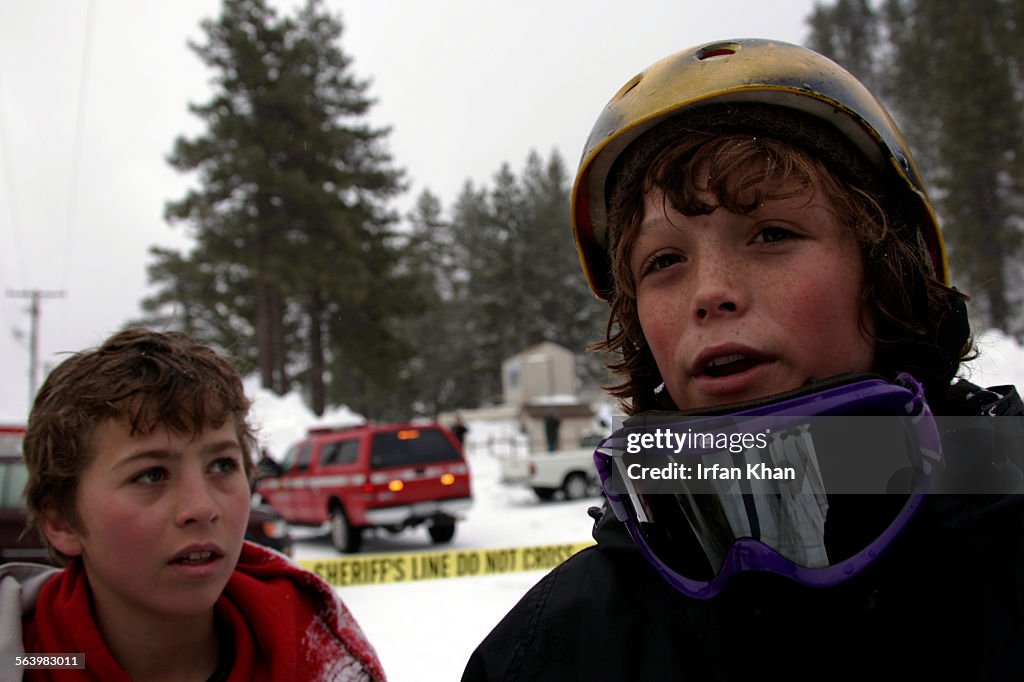 Christian Koppen, 13, of Wrightwood who was at the scene of avalanche and tried to help in rescuing