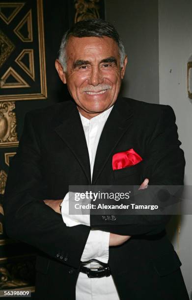 Hector Suarez poses at The Forge restaurant for the cocktail reception for Telemundo's "Tierra De Pasiones" novela celebration December 8, 2005 in...