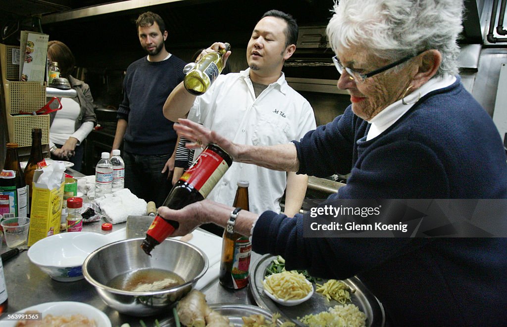February 2, 2007. Norma Wallace, right was helping make a sauce during the Chinese New Year cooking