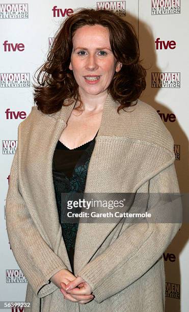 Comedian Catherine Tate arrives at the Five Women in Film And TV Awards, a celebration of the accomplishments of women working in the film and...