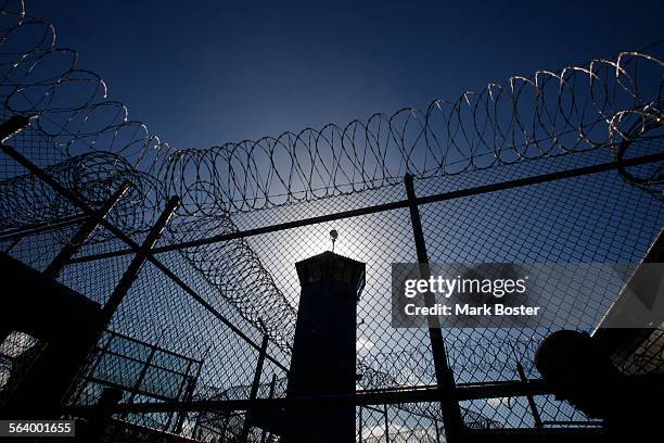 Pelican Bay State Prison in Crescent City, California is surrounded by razor wire, tall fences and towers manned by guards with rifles October 13,...