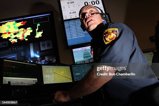 Fire Police Discpatch 31 Los Angeles Fire Department Dispatch Center Stock Photos, High-Res ...