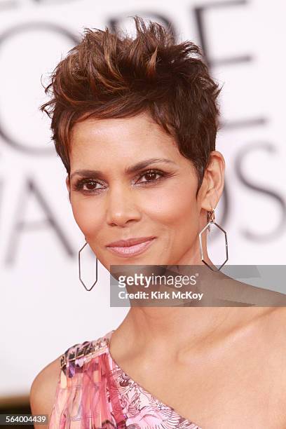 January 13, 2013 Halle Berry arrives for the 70th Annual Golden Globe Awards show at the Beverly Hilton Hotel on January 13, 2013.