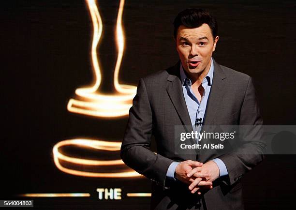 Seth MacFarlane during announcement of the Academy Award nominations at the Academy of Motion Picture Arts and Sciences Samuel Goldwyn Theater in...