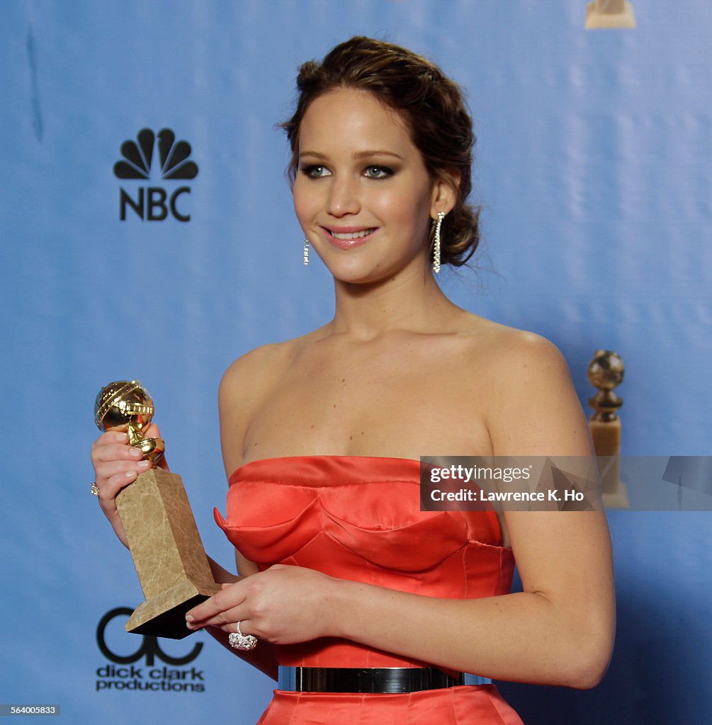 BEVERLY HILLS, CA - January 13, 2013 Jennifer Lawrence, Best Actress in a motion picture comedy or m