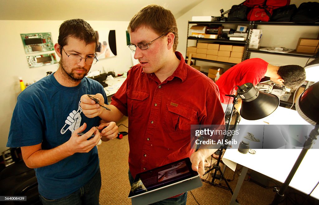 Luke Solues Co-founders of iFixit Kyle Wiens CEO, right, and Luke Soules CXO ...