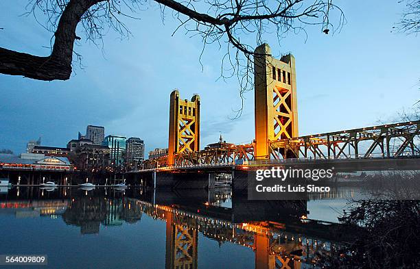 Downtown Sacramento rises from the banks of the Sacramento River near the historic Tower Bridge. The pending sale of the Sacramento Kings -- and the...