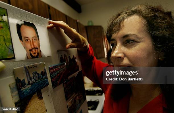 October 19, 2006. Arcata, CA. Linda Pulliam keeps a snapshot of her son Kurt LeBlanc on her refrigerator door. After the young man went missing from...