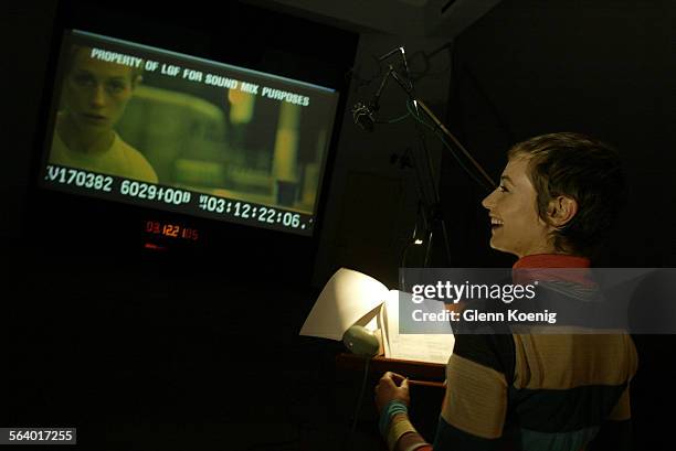 French actress Cecile de France was in the studio dubbing her lines from French into English for the horror film "High Tension," to be released by...