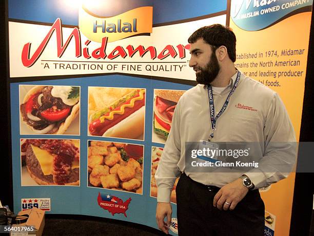 Jalel Aossey of the Midamar company , which produces Halal food products. Story is about the growth in religously certified food for Jewish and...