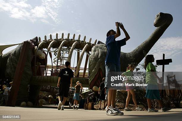  The latest exhibit at the Discovery Science Center in Santa Ana features an outdoor twostory tall Argentinosaurus, that allows the visitor to walk...