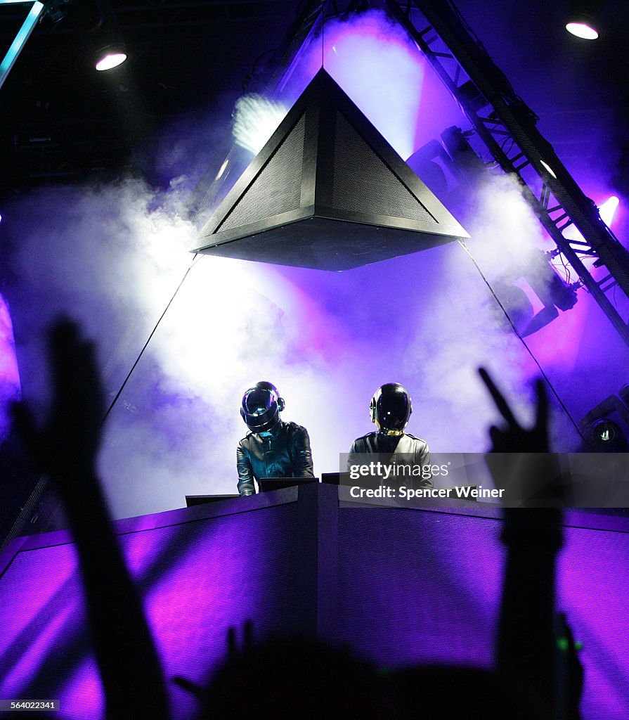 Indio, Ca French duo Daft Punk performs at Coachella Valley Music and Arts Festival, Saturday nigh
