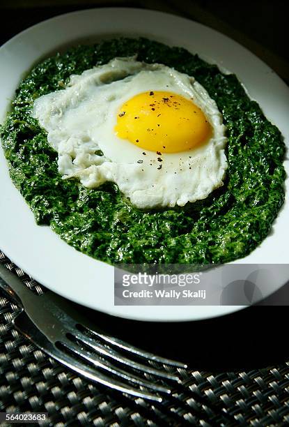 Creamed spinach with chard at the Cut restaurant in Beverly Hills.