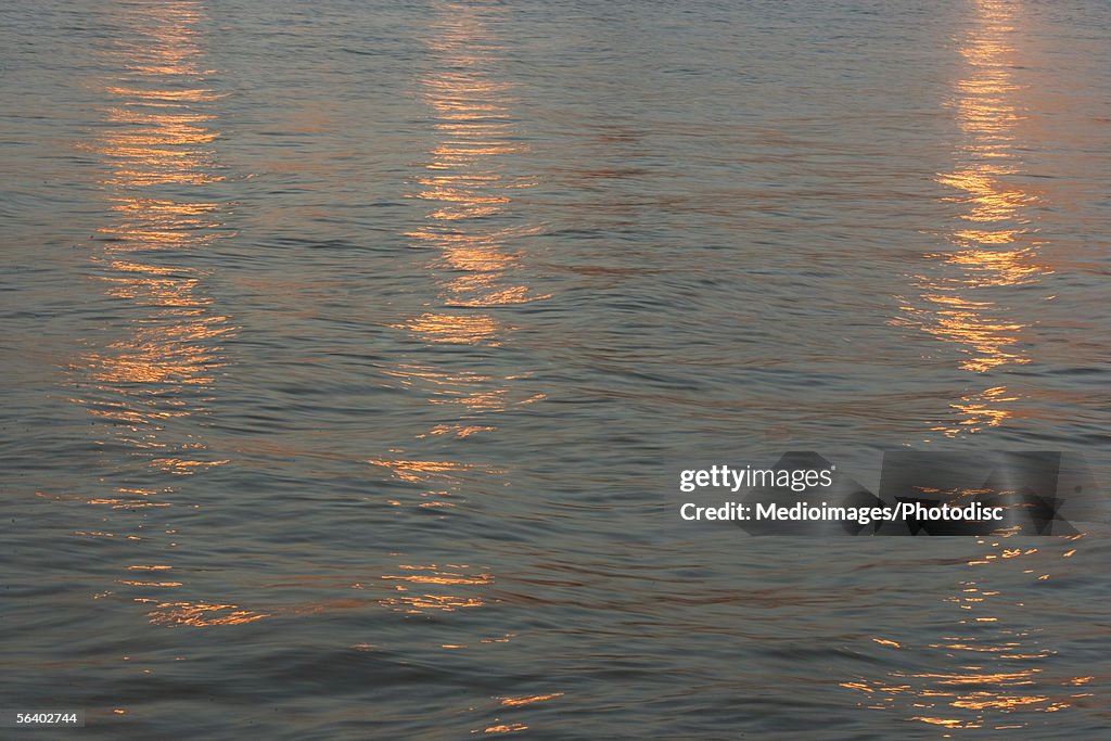 Sunset reflected in water