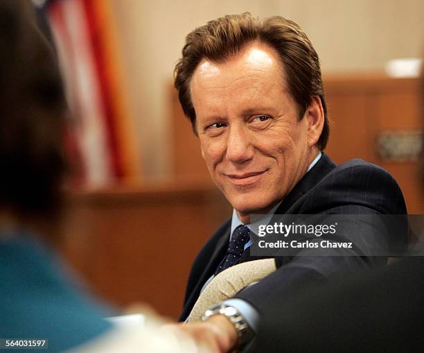 Actor James Woods on the set of Shark, a new series for CBS about Sebastian Stark, an arrogantdefense attorneyturnedD.A. In Los Angeles.