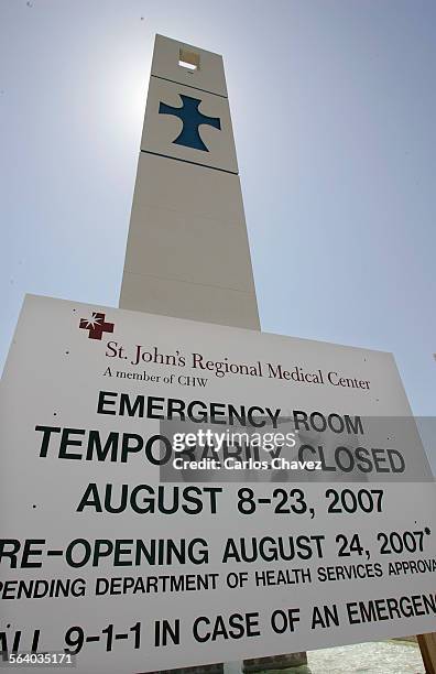 Saint John's Regional Medical Center in Oxnard is being shut down to remove mode from one side of complex.