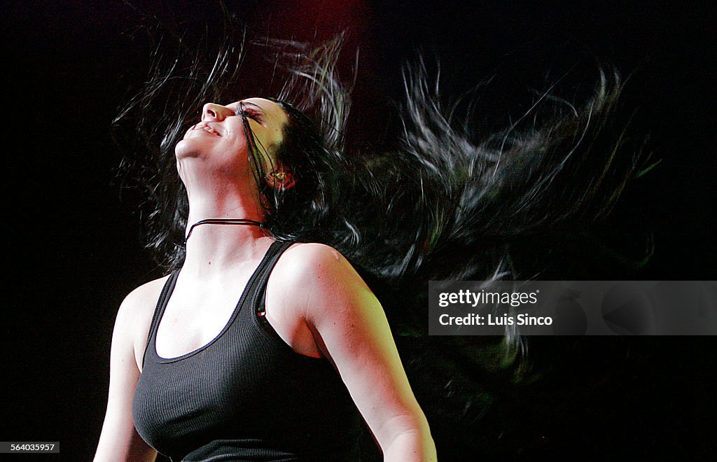 Amy Lee fronts Evanescence during KROQ's Acoustic Christmas at the Gibson Amphitheater in Universal