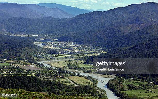 The Trinity River snakes through the Hoopa Valley west of Redding, Calif.