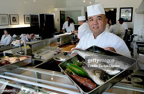 Sushi in West Los Angeles at Bar Hayama and Yuzando just a few blocks apart on Sawtelle. Hide Sueyoshi, Executive Chef at Yuzando with fresh fish...