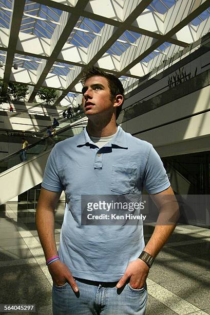 Photo of high school senior Joe Kelly at Loyola Marymount, University Hall. Story about the difficult decisions collegebound high school seniors...