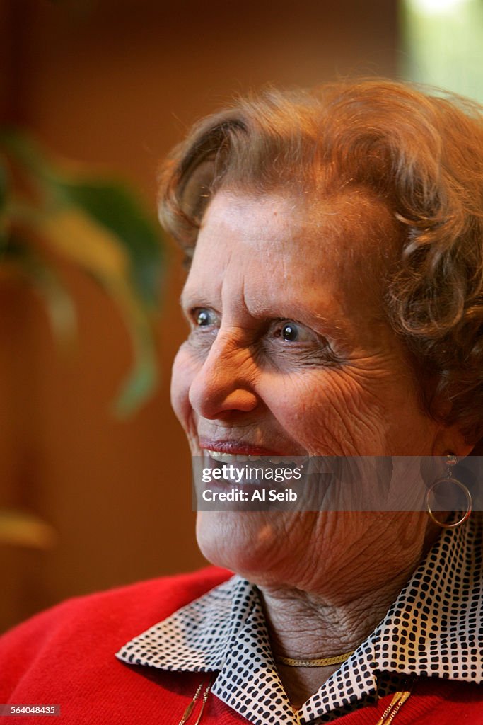LOS ANGELES, CA. Nazi art. Maria Altmann, at almost 90 years old expresses happiness as she talks a